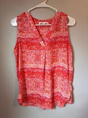 Violet & Claire Pink and Orange Sleeveless Blouse